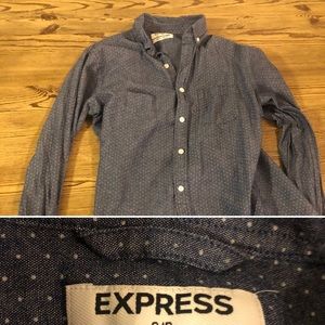 Polka dot dress shirt by express